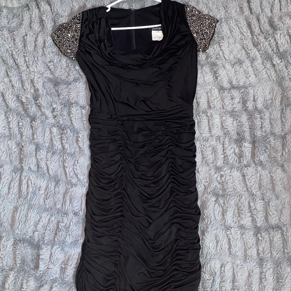 Mid-Length Short Sleeves Evening Dress